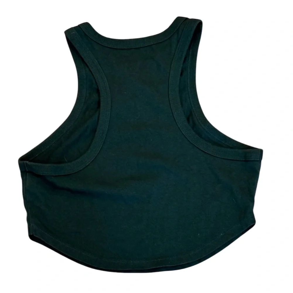Beverly Hills Racket Club Tennis Tank Crop Top Racerback M Green Preppy - Picture 4 of 7